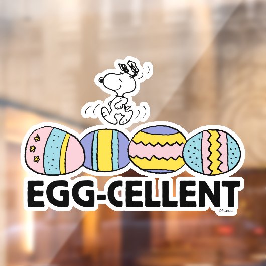 Autocollant Pour Fenêtre Snoopy à l'oeuf Pâques (Feuille 2)