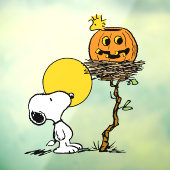 Autocollant Pour Fenêtre Snoopy & Bois Nid Avec Jack O'Lantern (Feuille 3)