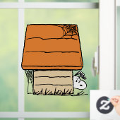 Autocollant Pour Fenêtre Snoopy Halloween Spider Web Doghouse (Maison)