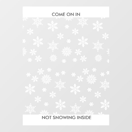 Autocollant Pour Fenêtre Snowflake Winter Business ou Home Entry 8x11 & Up (Feuille)