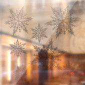 Autocollant Pour Fenêtre Snowflakes des cloches d'argent (Feuille 2)