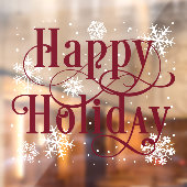 Autocollant Pour Fenêtre Snowflakes Happy Holiday decal Store clins de fenê (Feuille 2)