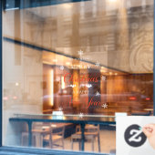 Autocollant Pour Fenêtre Snowflakes Rouge Joyeux Noël Clouer la fenêtre (Fenêtre de café)