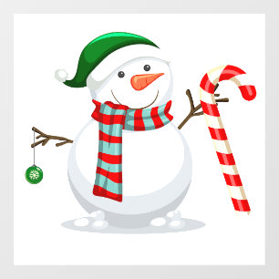 Autocollant Pour Fenêtre Snowman