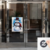 Autocollant Pour Fenêtre Snowman (Porte de bureau)
