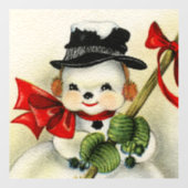 Autocollant Pour Fenêtre Snowman 004 (Feuille)