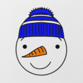 Autocollant Pour Fenêtre SNOWMAN NOËL Fenêtre Clôture (Feuille)