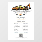 Autocollant Pour Fenêtre Société de construction d'équipement lourd profess (Feuille)