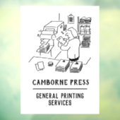 Autocollant Pour Fenêtre Société des services d'impression et d'impression (Feuille 3)