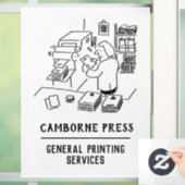 Autocollant Pour Fenêtre Société des services d'impression et d'impression (Maison)