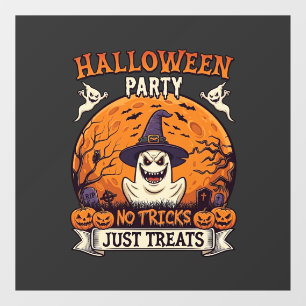 Autocollant Pour Fenêtre Soirée Halloween Pas de Farces Rien que des Friand