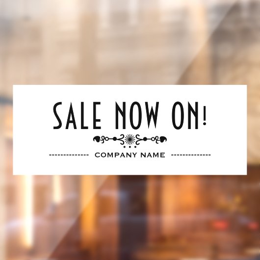 Autocollant Pour Fenêtre Soldes Maintenant Ouvertes (Feuille 2)