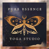 Autocollant Pour Fenêtre Soleil céleste holistique et papillon de lune Encr (Feuille 2)