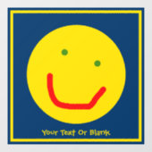 Autocollant Pour Fenêtre Soleil souriant, visage joyeux (Feuille)