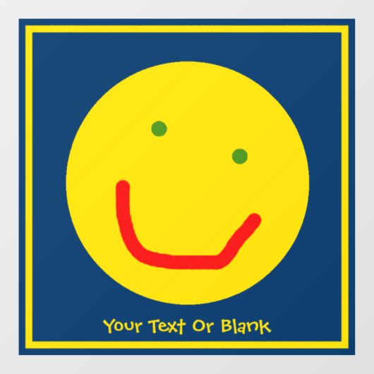 Autocollant Pour Fenêtre Soleil souriant, visage joyeux (Feuille)