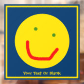 Autocollant Pour Fenêtre Soleil souriant, visage joyeux (Feuille 2)