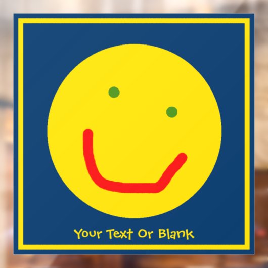 Autocollant Pour Fenêtre Soleil souriant, visage joyeux (Feuille 2)