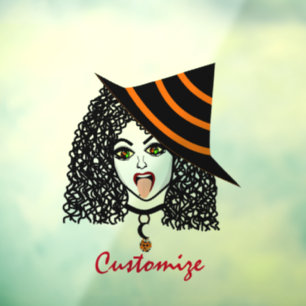 Autocollant Pour Fenêtre Sorcière à poils croustillants Thunder_Cove