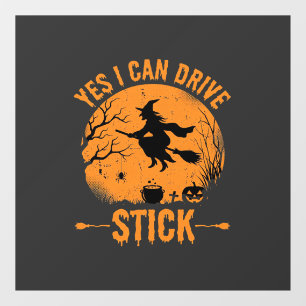 Autocollant Pour Fenêtre Sorcière d'Halloween Drive Stick Graphique_1