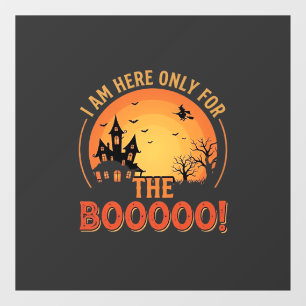 Autocollant Pour Fenêtre Sorcière d'Halloween Maison hantée Boo Design_1