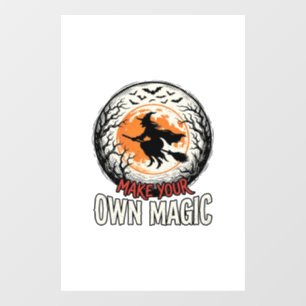 Autocollant Pour Fenêtre Sorcière d'Halloween possède un design de chemise