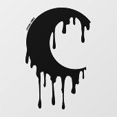 Autocollant Pour Fenêtre Sorcière gothique Noir Lune à goutte Silhouette (Feuille)