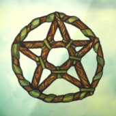 Autocollant Pour Fenêtre Sorcière verte Pagan Pentacle Nature Wicca (Feuille 3)