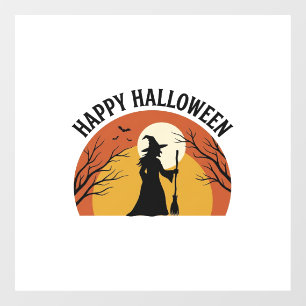 Autocollant Pour Fenêtre Sorcière Vintage Joyeux Halloween Design de T-shir