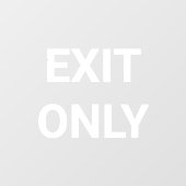 Autocollant Pour Fenêtre Sortie Blanche Uniquement (Feuille)