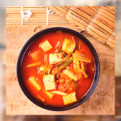 Autocollant Pour Fenêtre Soupe coréenne de Kimchi au tofu (Feuille 2)