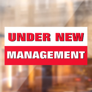 Autocollant Pour Fenêtre Sous nouvelle direction Petite entreprise