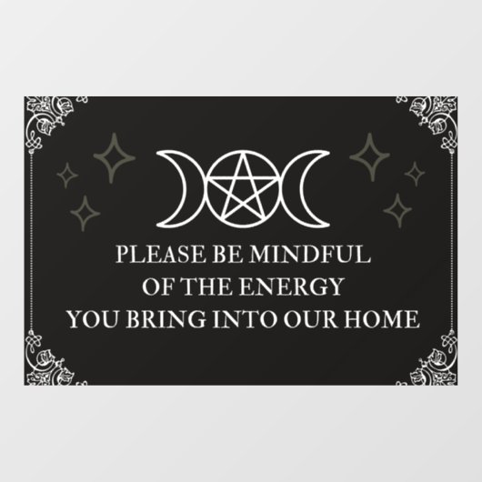 Autocollant Pour Fenêtre Soyez Conscient Porte Mat (Feuille)