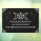 Autocollant Pour Fenêtre Soyez Conscient Porte Mat (Feuille 3)