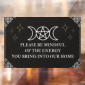 Autocollant Pour Fenêtre Soyez Conscient Porte Mat (Feuille 2)