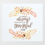 Autocollant Pour Fenêtre Soyez Remercié Thanksgiving Window Cling (Feuille)