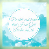 Autocollant Pour Fenêtre Soyez toujours et sachez que je suis Dieu Église c (Feuille 3)