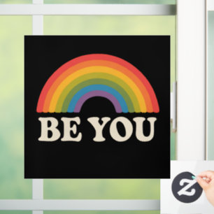 Autocollant Pour Fenêtre Soyez Vous Fierté Gay Lesbienne LGBTQ Allié Arc-en