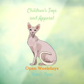 Autocollant Pour Fenêtre Sphynx cat (Feuille 3)