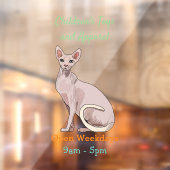 Autocollant Pour Fenêtre Sphynx cat (Feuille 2)