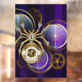 Autocollant Pour Fenêtre Spider Steampunk sur Arrière - plan pourpre (Feuille 2)