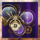 Autocollant Pour Fenêtre Spider Steampunk sur Arrière - plan pourpre (Feuille 2)