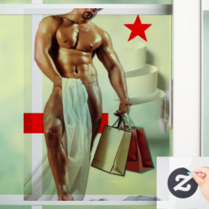 Autocollant Pour Fenêtre Spirale en papier blanc pour achats de Noël de Sli