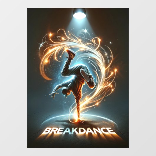 Autocollant Pour Fenêtre "Spotlight Groove" - dansant sous les projecte (Feuille)