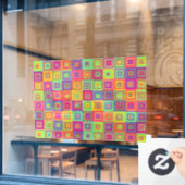 Autocollant Pour Fenêtre Squares (Fenêtre de café)