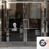 Autocollant Pour Fenêtre Squelette à main Halloween Clôture de fenêtre (Porte de bureau)