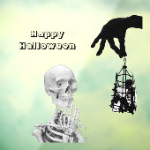 Autocollant Pour Fenêtre Squelette à main Halloween Clôture de fenêtre (Feuille 3)