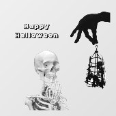 Autocollant Pour Fenêtre Squelette à main Halloween Clôture de fenêtre (Feuille)