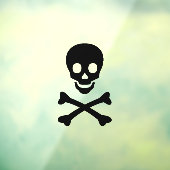 Autocollant Pour Fenêtre Squelette crâne noir effrayant Halloween éffrayant (Feuille 3)