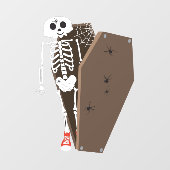 Autocollant Pour Fenêtre Squelette et café Halloween Design (Feuille)