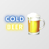 Autocollant Pour Fenêtre Station d'essence Cold Beer (Feuille)